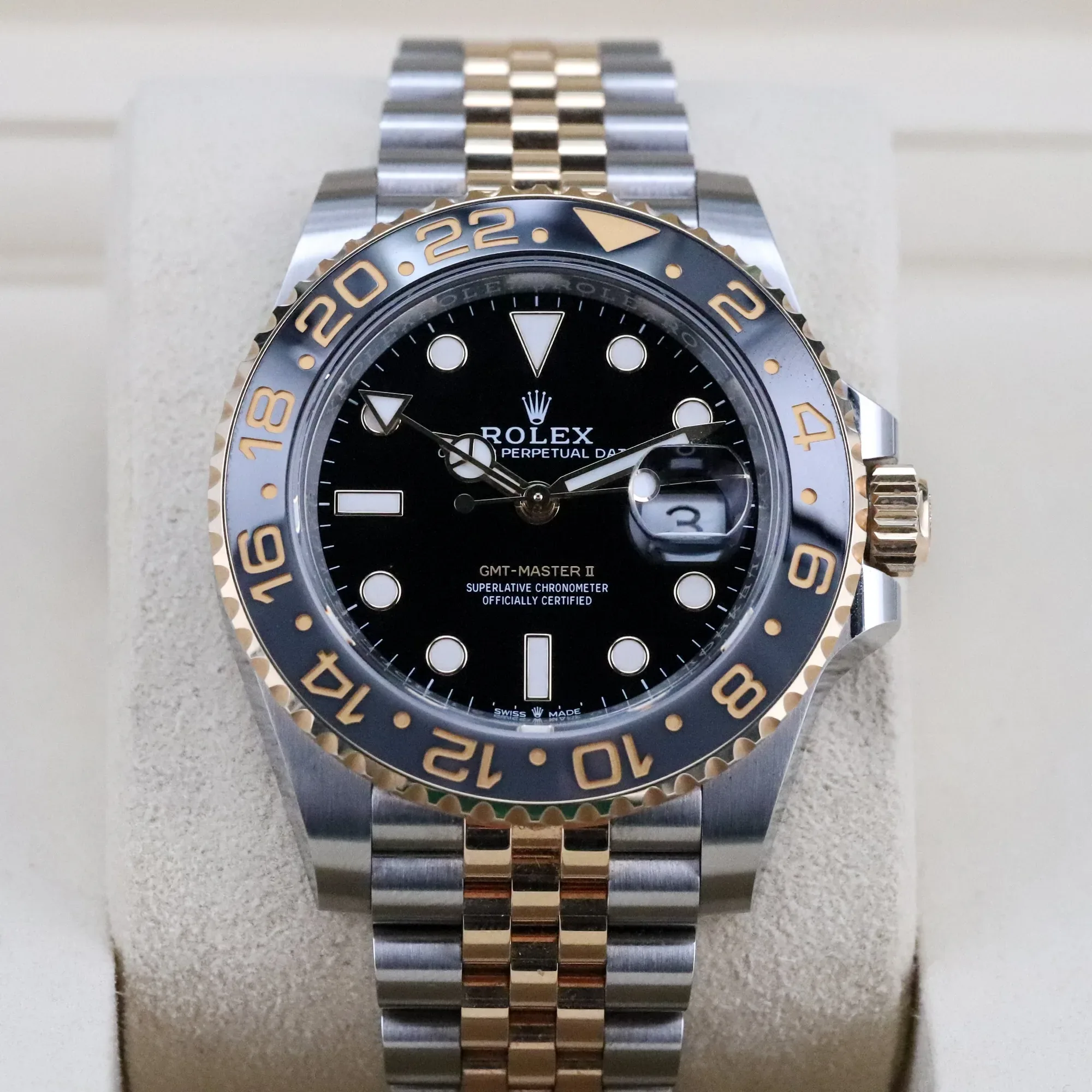 Rolex GMT-Master II Bumblebee Zombie Two Tone Ceramic Bezel Black Gray